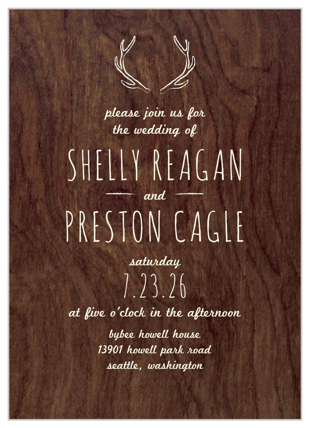 Back Country Wedding Invitations