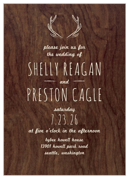 Back Country Wedding Invitations