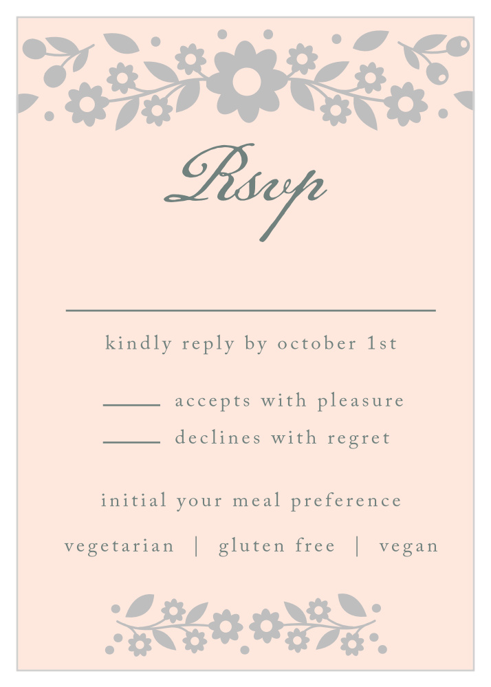Floral Frame Foil Response Cards