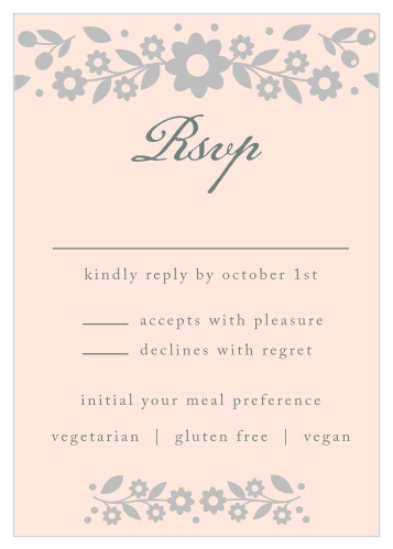 Floral Frame Foil Response Cards