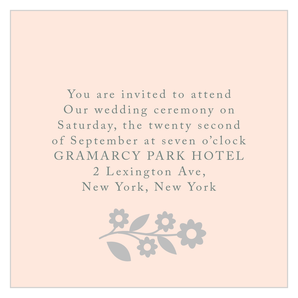 Floral Frame Foil Ceremony Cards