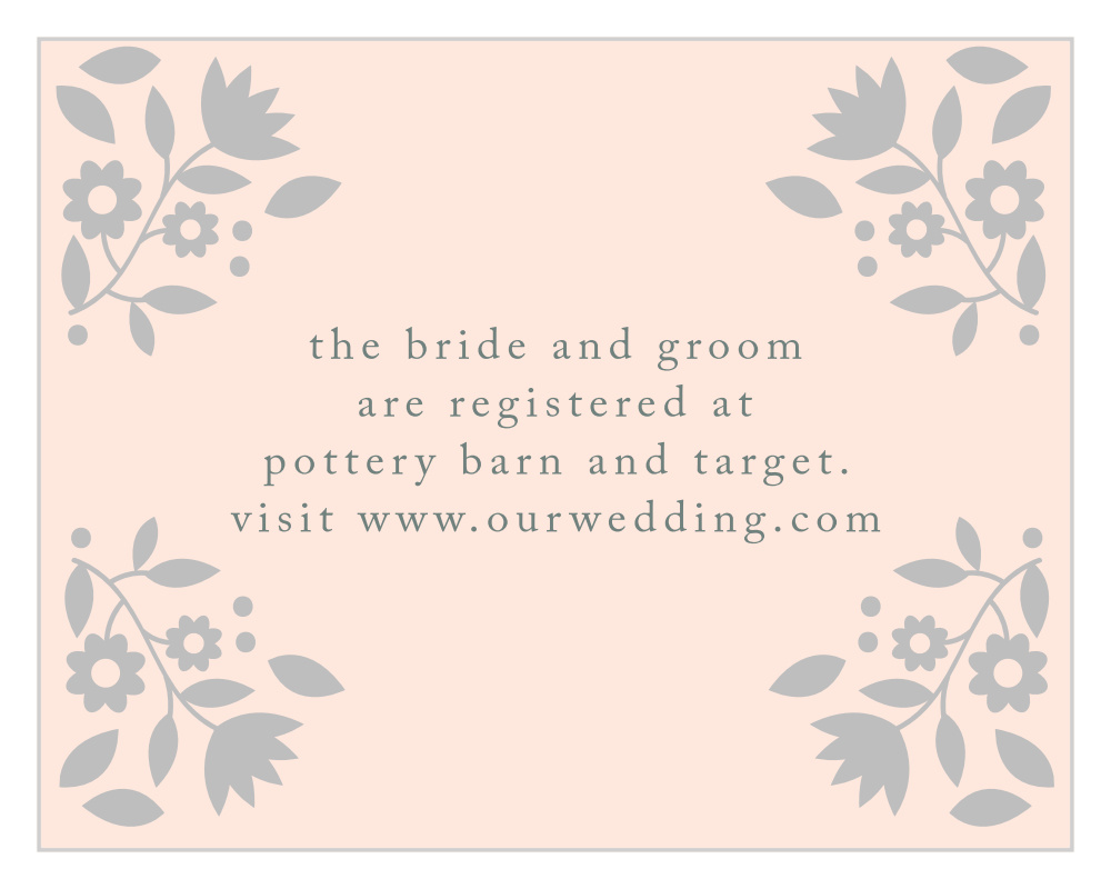 Floral Frame Foil Registry Cards