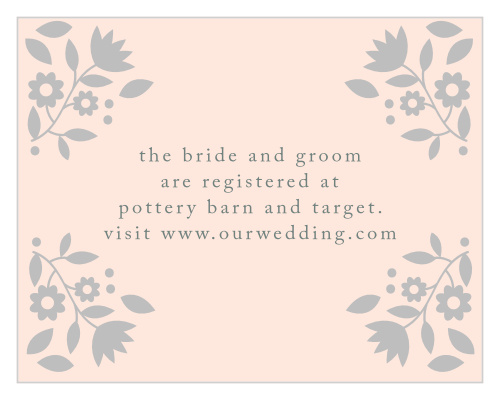 Floral Frame Foil Registry Cards