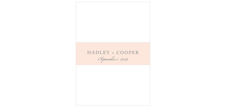 Floral Frame Foil Wedding Belly Bands