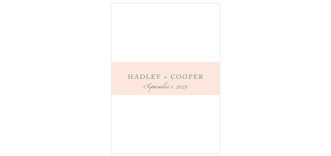 Floral Frame Foil Wedding Belly Bands