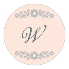 Whimsical flowers accent your monogram on the Floral Frame Foil Stickers.