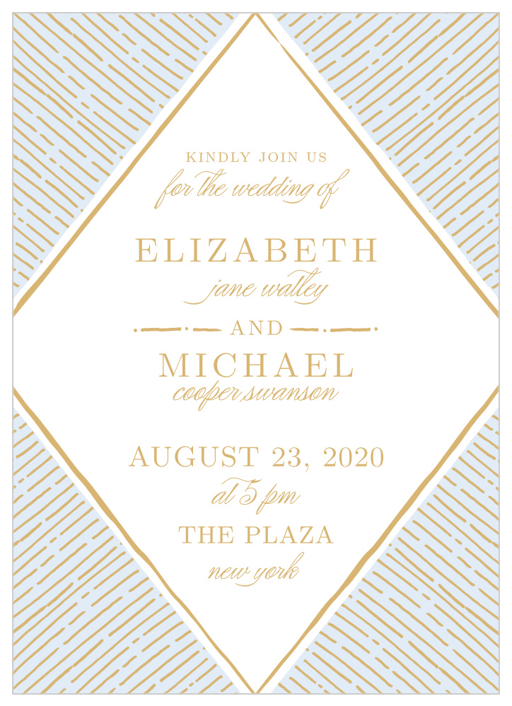 Dazzling Diamond Foil Wedding Invitations