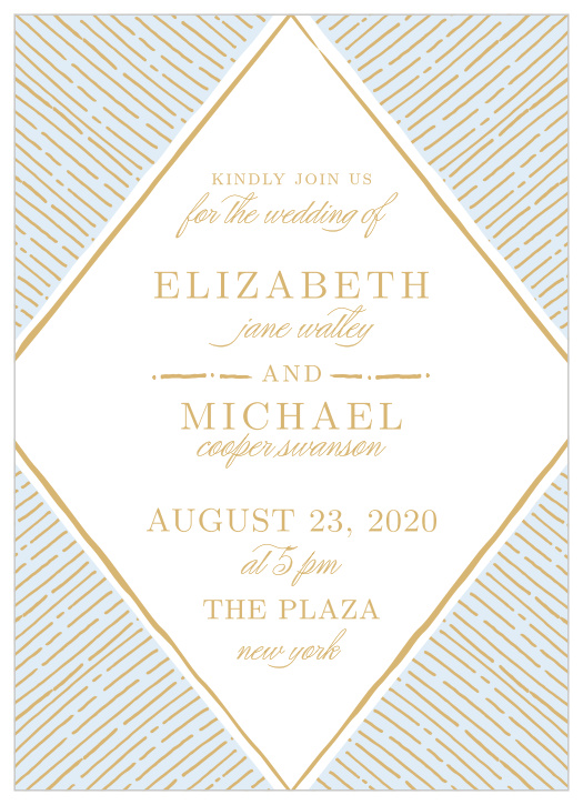 Dazzling Diamond Foil Wedding Invitations