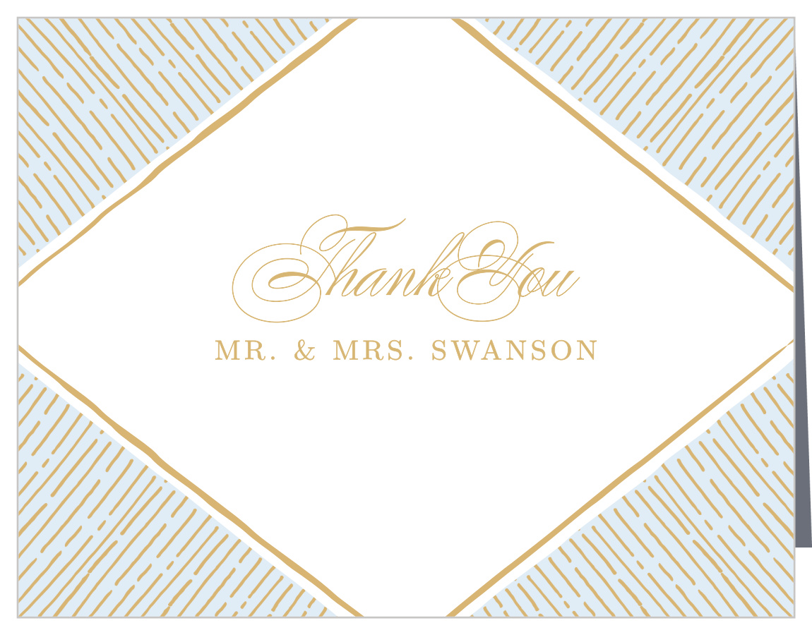 Dazzling Diamond Foil Wedding Thank You Cards