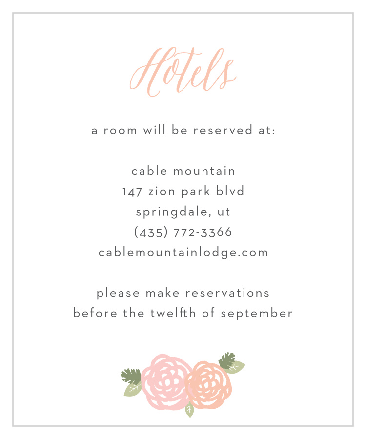 Neutral Chic Accommodation Cards