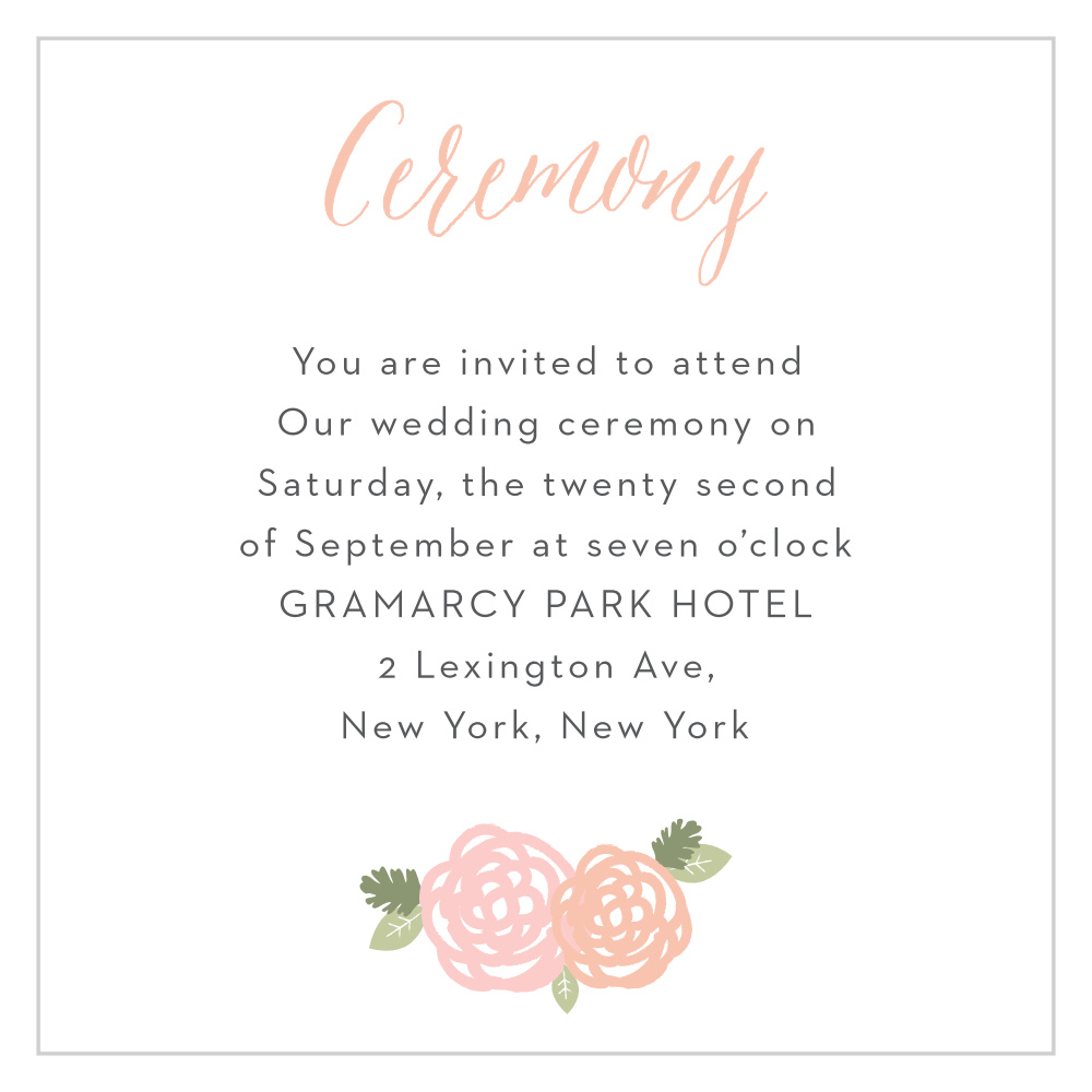 Neutral Chic Ceremony Cards