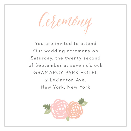 Neutral Chic Ceremony Cards