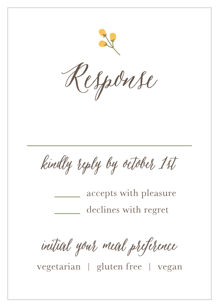Bohemian Floral Response Cards