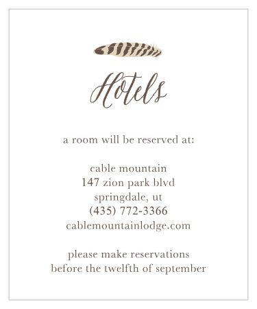 Bohemian Floral Accommodation Cards