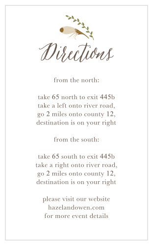 Bohemian Floral Direction Cards
