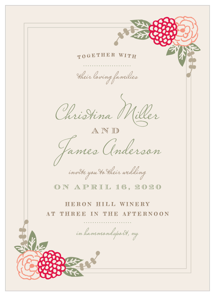 Floral Chic Wedding Invitations