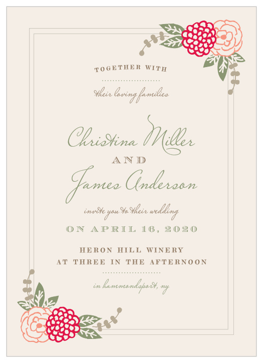 Create gorgeous invites with a botanical twist using the Floral Chic Wedding Invitations.