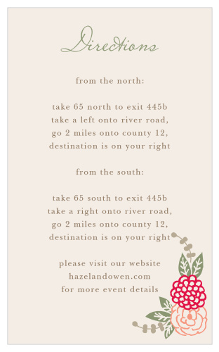 Floral Chic Direction Cards