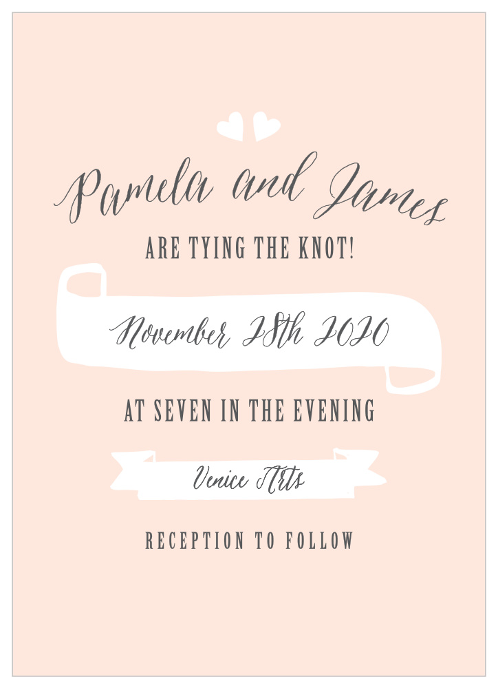 Floating Ribbon Wedding Invitations