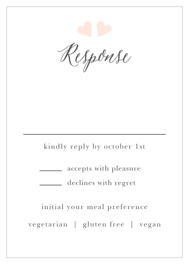 Floating Ribbon Response Cards