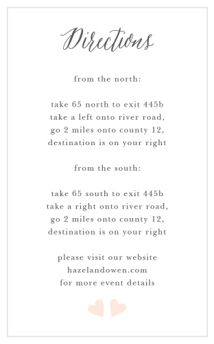 Floating Ribbon Direction Cards