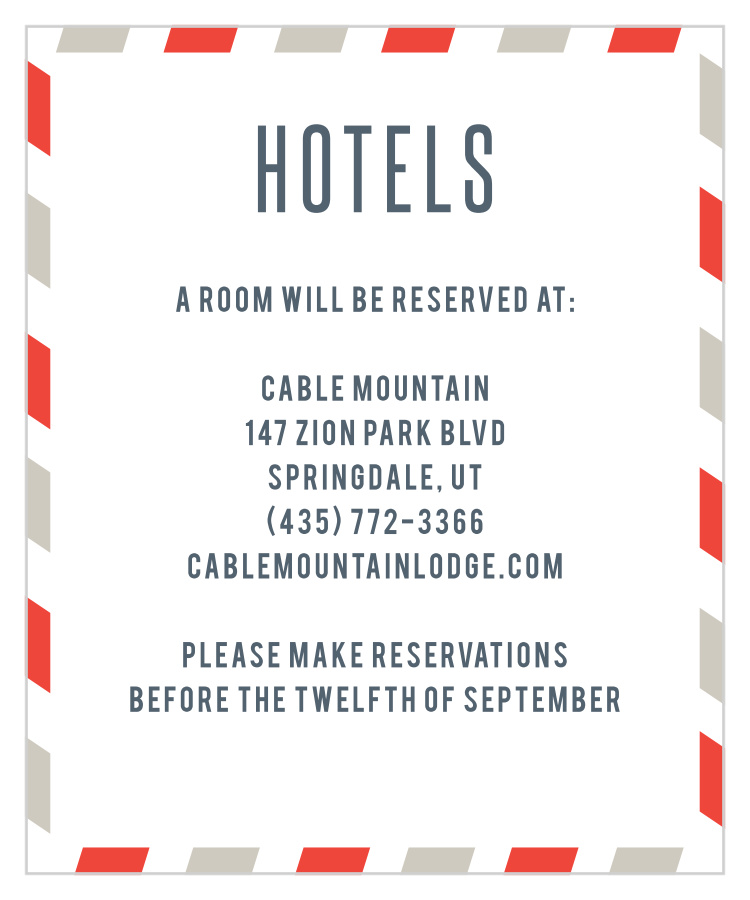 Antique Airmail Accommodation Cards