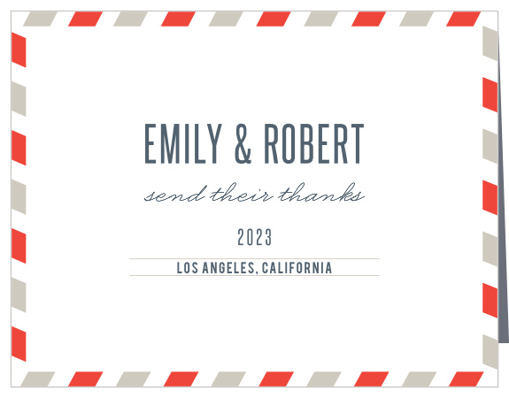 Antique Airmail Wedding Thank You Cards