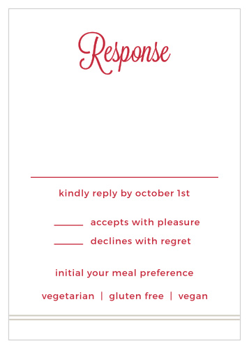 Rhapsody In Red Response Cards