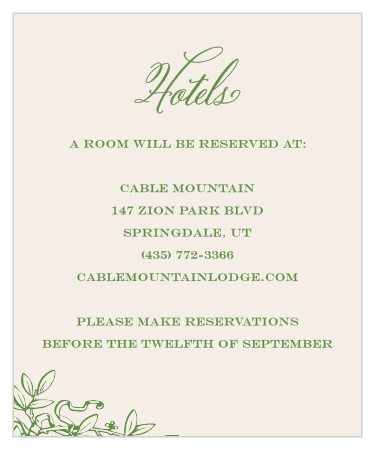 Classical Gardens Accommodation Cards