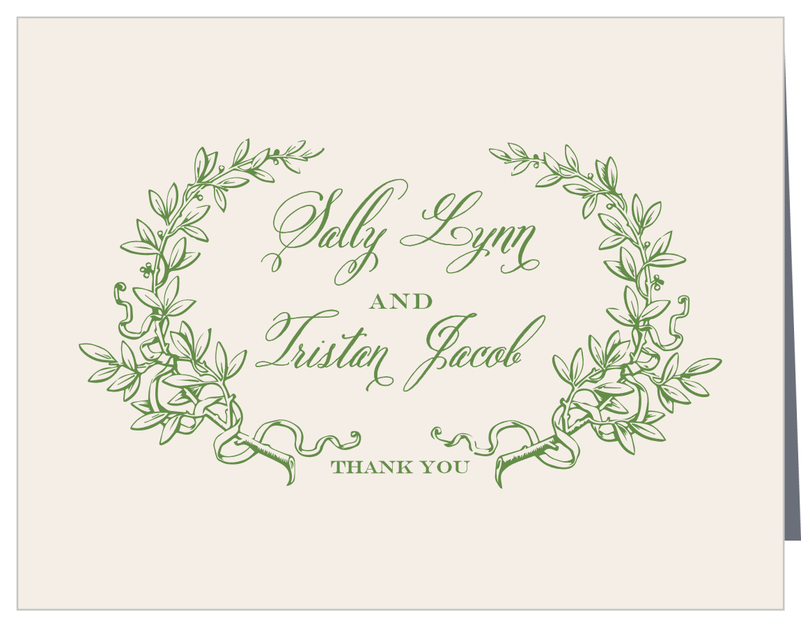 Classical Gardens Wedding Thank You Cards