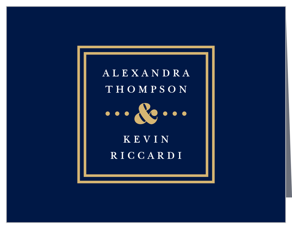 Simple Square Wedding Thank You Cards