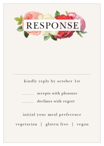 Vintage Florals Response Cards
