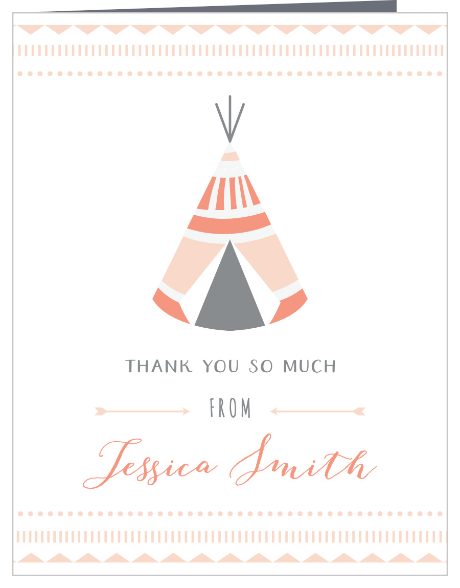 Geometric Teepee Baby Shower Thank You Cards