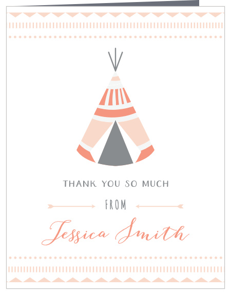 Geometric Teepee Baby Shower Thank You Cards