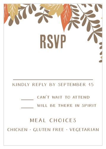 Autumn Leaves Foil Response Cards
