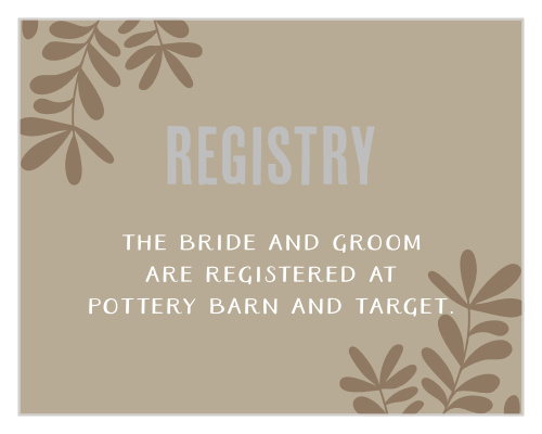 Autumn Leaves Foil Registry Cards