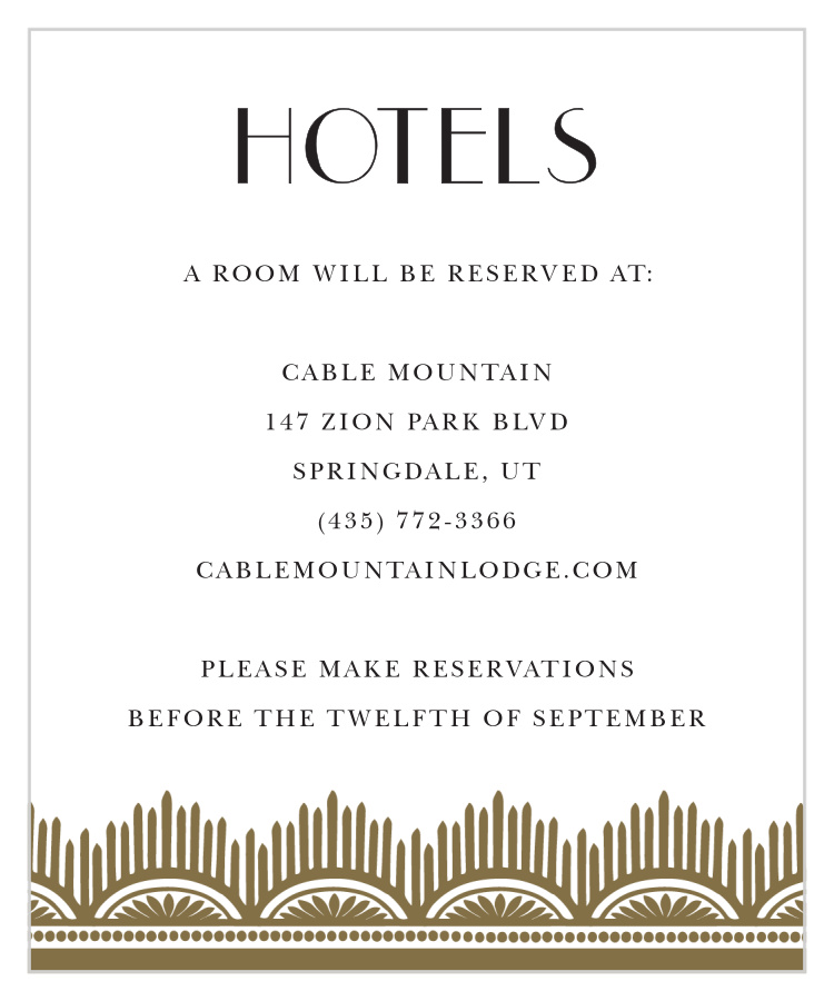 Roaring Twenties Accommodation Cards