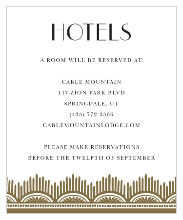 Roaring Twenties Accommodation Cards