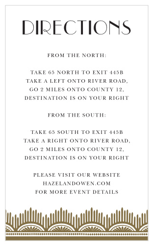 Roaring Twenties Direction Cards
