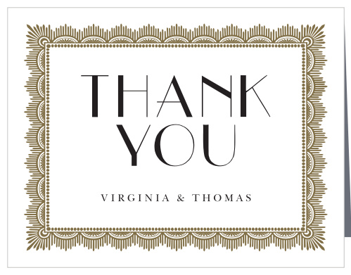 Roaring Twenties Wedding Thank You Cards