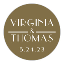 Adorn your wedding stationery with the vintage class of the Roaring Twenties Stickers. 