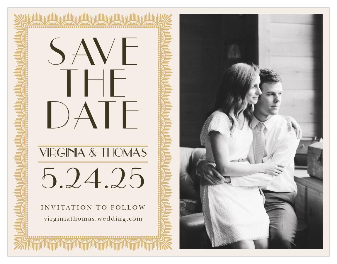 Roaring Twenties Foil Save the Date Cards
