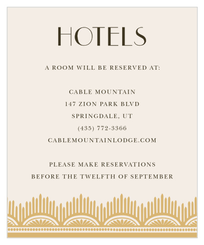 Roaring Twenties Foil Accommodation Cards