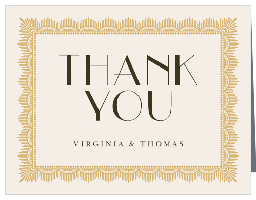 Roaring Twenties Foil Wedding Thank You Cards