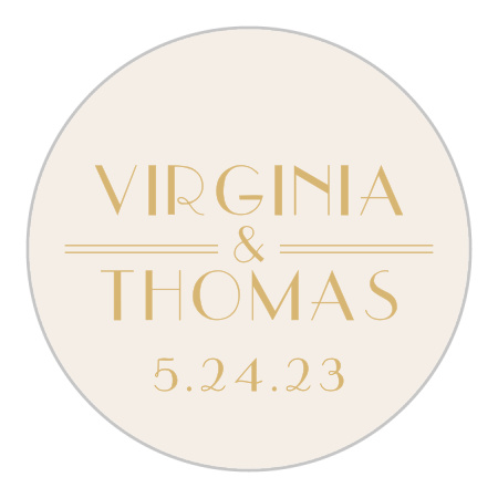 Roaring Twenties Foil Wedding Stickers