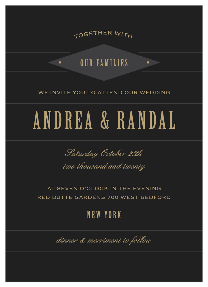 Diamond Field Wedding Invitations