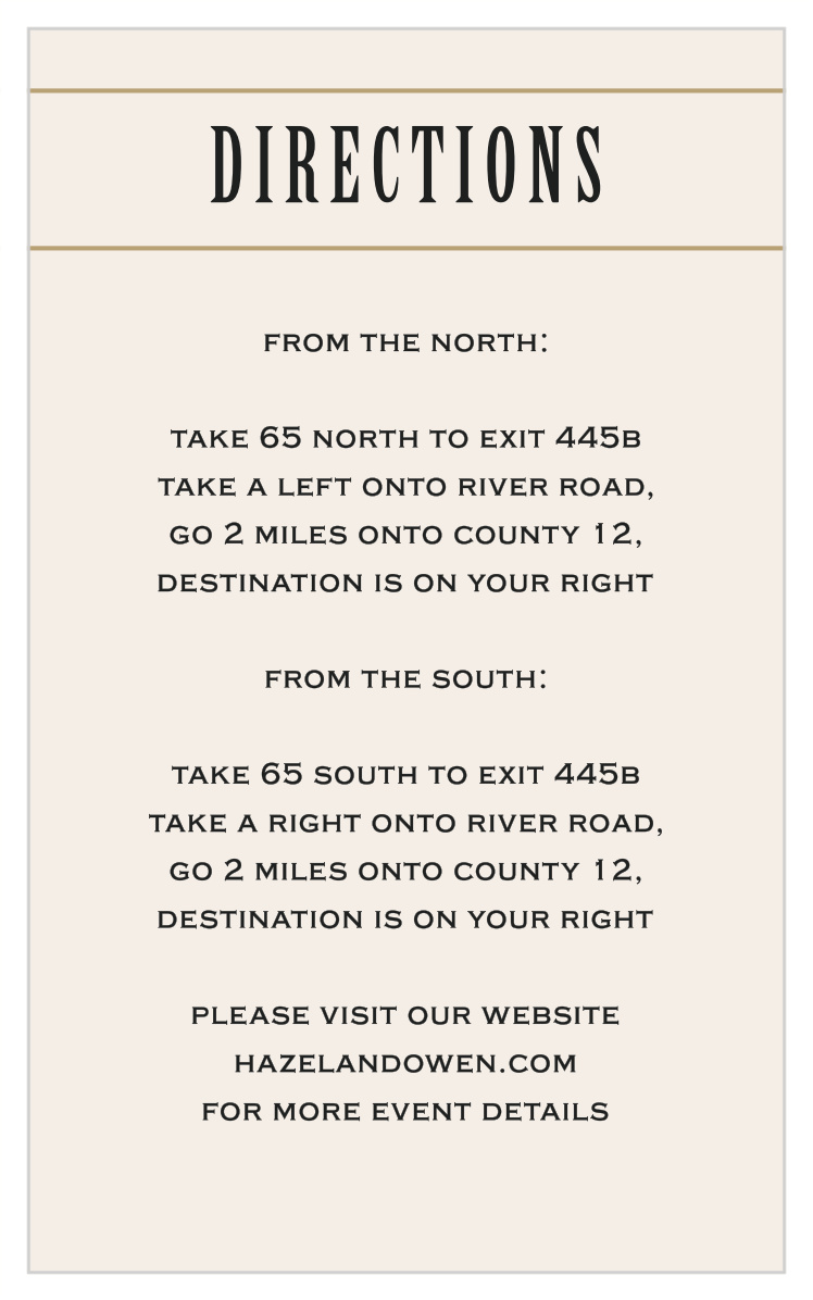 Diamond Field Direction Cards