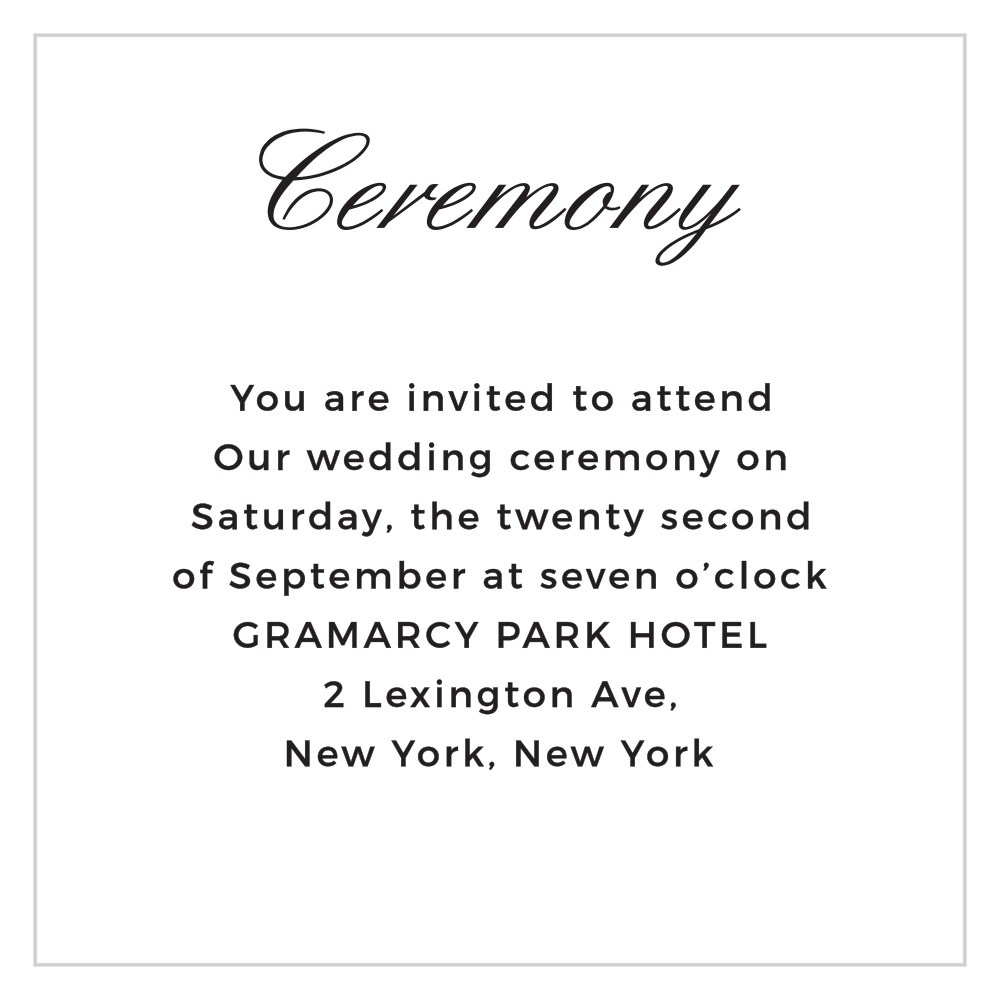 State of Mind Ceremony Cards