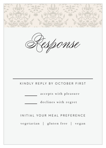 Damask Border Response Cards