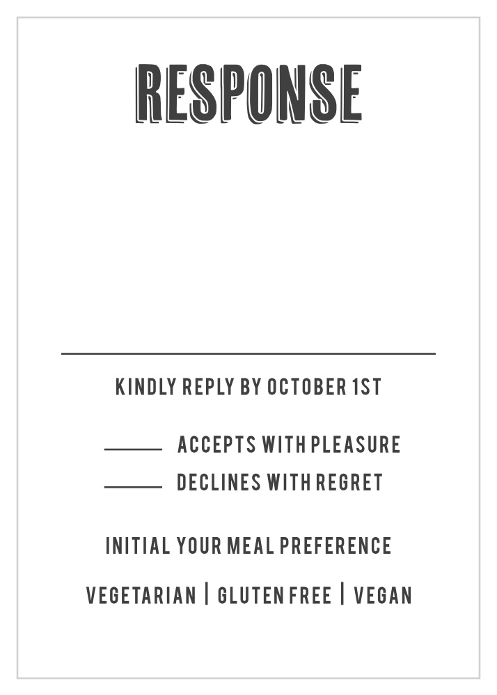 Chalkboard Stamp Response Cards